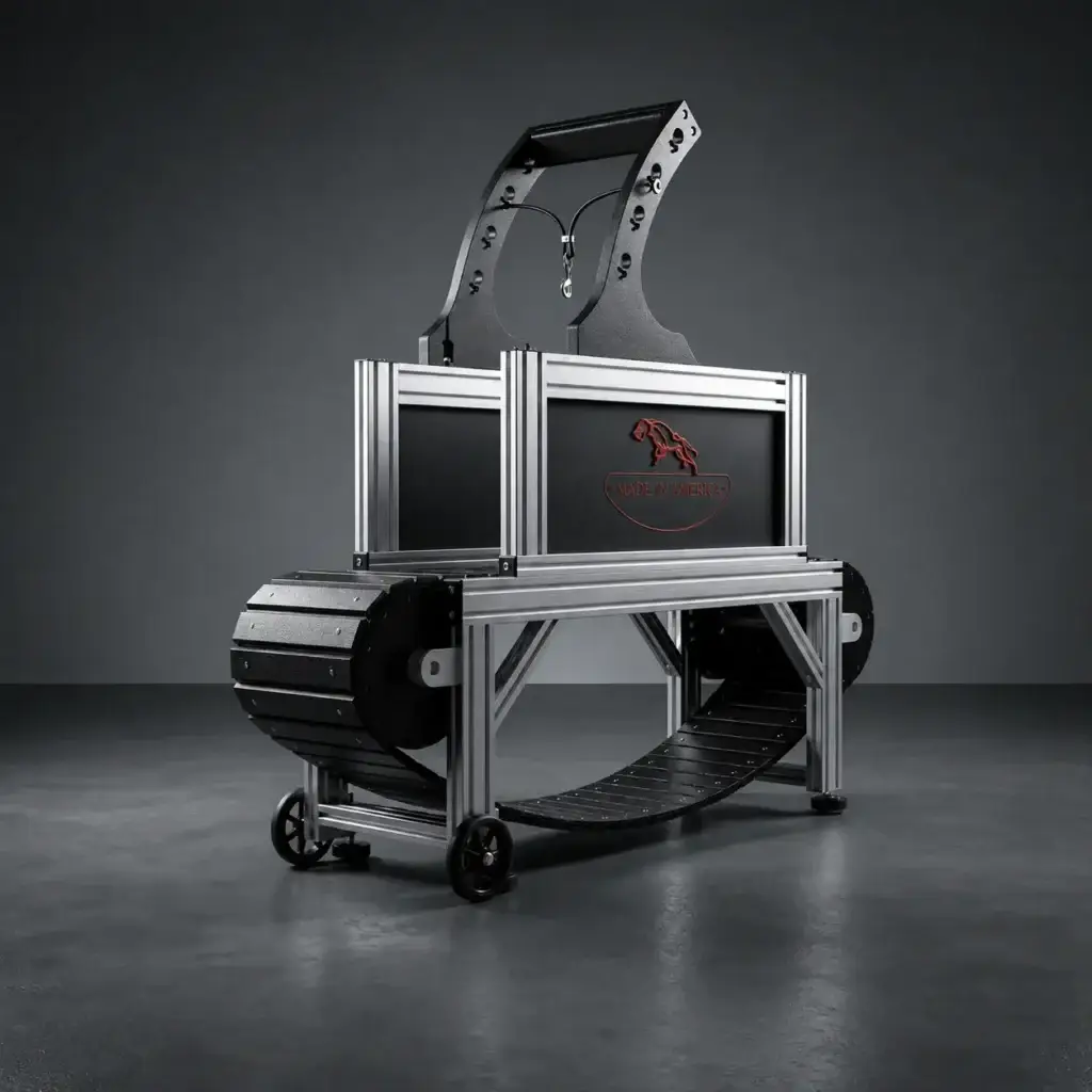 Classic dog treadmill shown in professional lighting