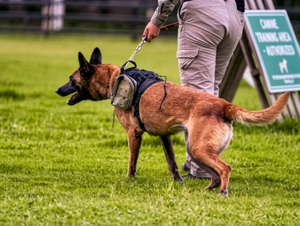 dog that is working
